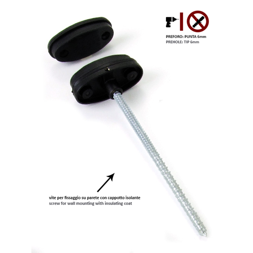 PLASTIC MATERIAL MAGNETIC TIEBACK SET WITH SCREWS FOR WALLS