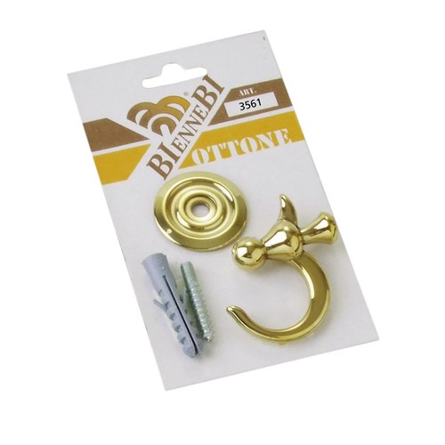HOOK FOR CURTAINS "REGALE" WITH PLAIN WASHER PACKAGED